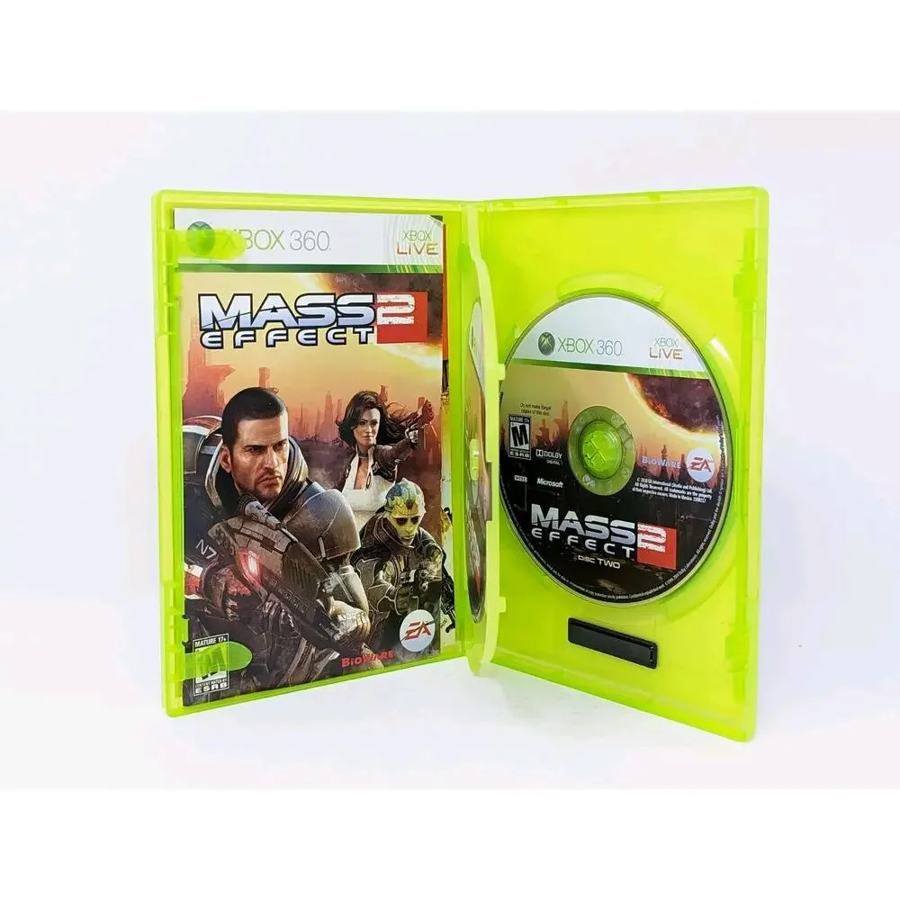 Mass Effect 2 Microsoft Xbox 360, 2012 2 Discs Manual Tested